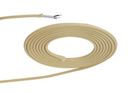 D0524  Cavo 1m Beige Braided 2 Core 0.75mm Cable